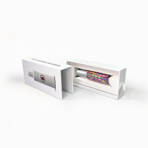 High Quality Ivory White Paper Slide Rigid Drawer Box Packaging with Paper Insert