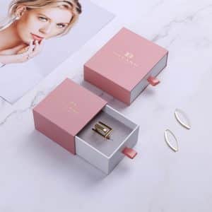Luxury drawer paper box with insert to keep ring earrings necklace bracelet watch product